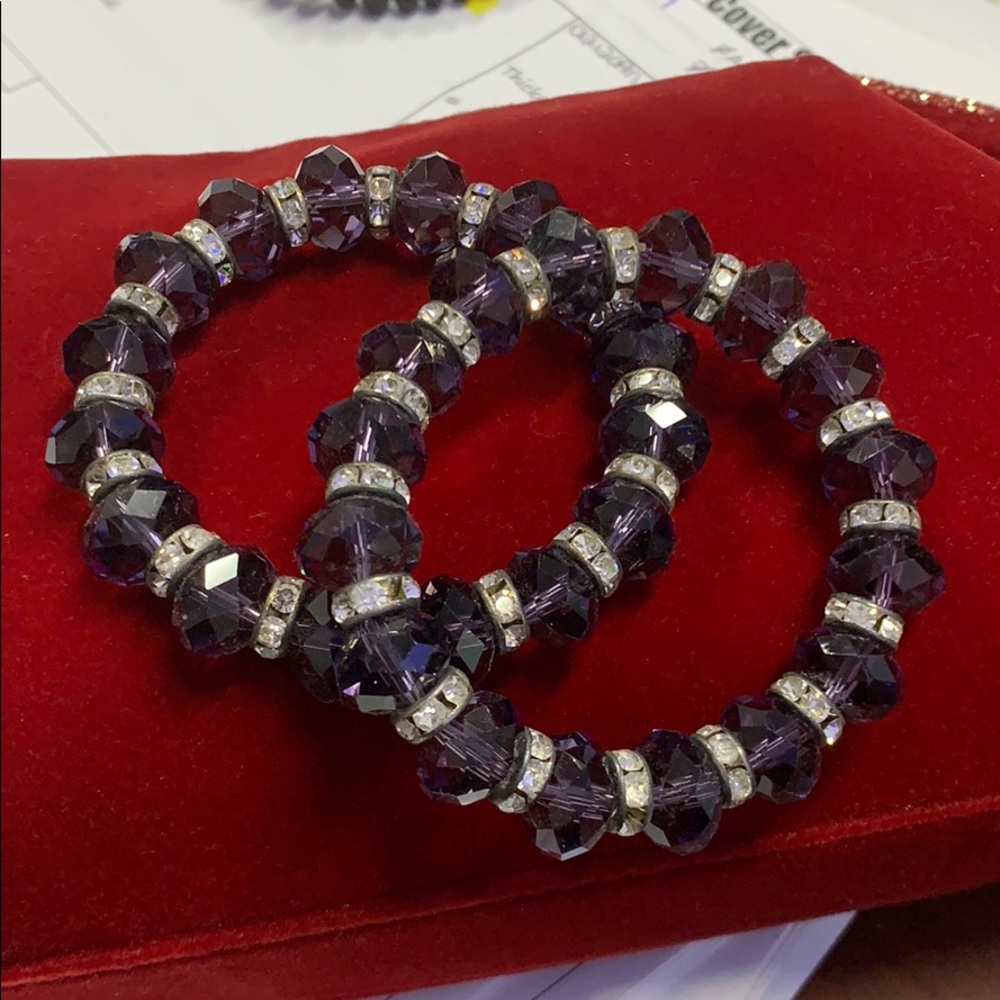 Stretch Band bracelets in Purple
